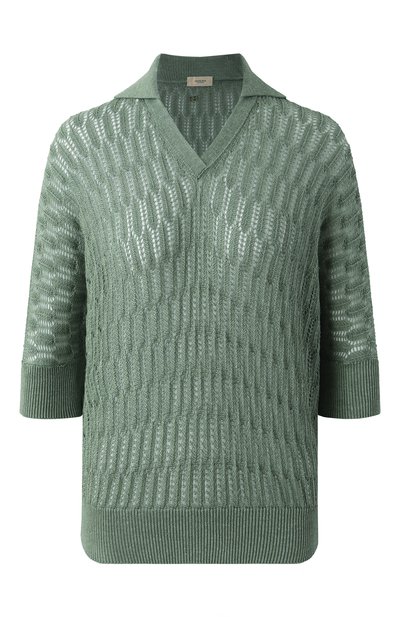 Женский поло изо льна и шелка AGNONA, арт. K309016/8L080M