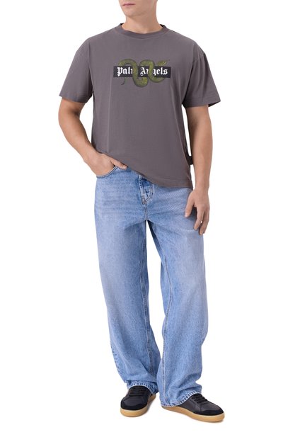 Хлопковая футболка PALM ANGELS, арт. PMAA109F25JER008, фото 2