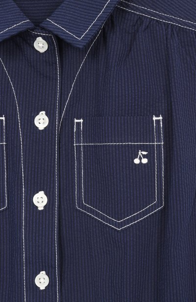 Хлопковый комбинезон BONPOINT темно-синего цвета по цене 23600 руб., арт. S06G0VW00001/4A-8A, фото 3 Хлопковый комбинезон BONPOINT, арт. S06G0VW00001/4A-8A, фото 3