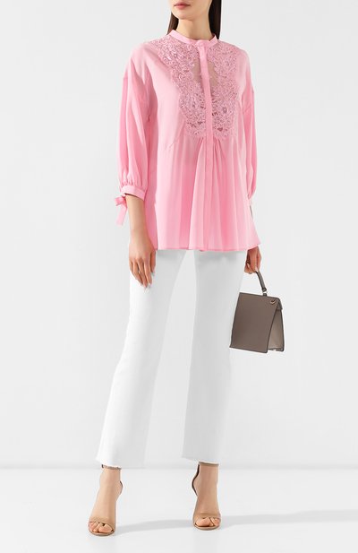 Шелковая блузка ERMANNO ERMANNO SCERVINO розового цвета по цене 78600 руб., арт. 44 T CM26 CDC, фото 2 Шелковая блузка ERMANNO ERMANNO SCERVINO, арт. 44 T CM26 CDC, фото 2