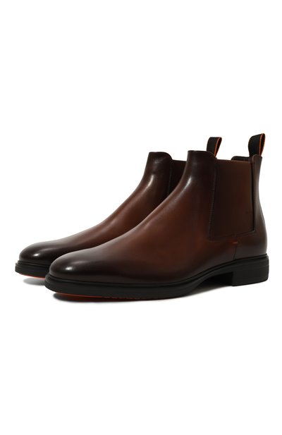 Мужские кожаные челси easy on SANTONI, арт. MGEG18937NEAXNTG