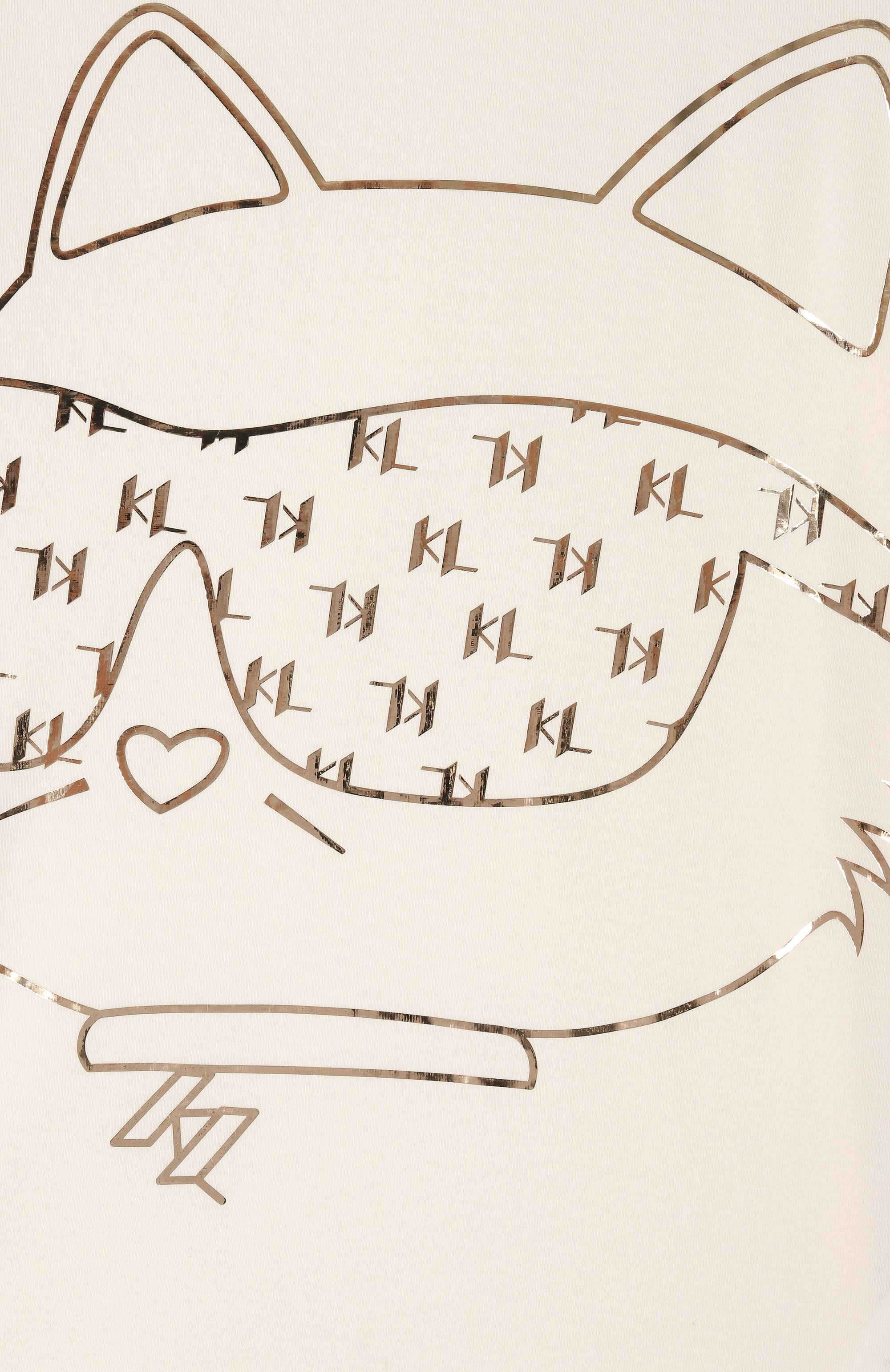 Хлопковая футболка KARL LAGERFELD KIDS, арт. Z30447, фото 3