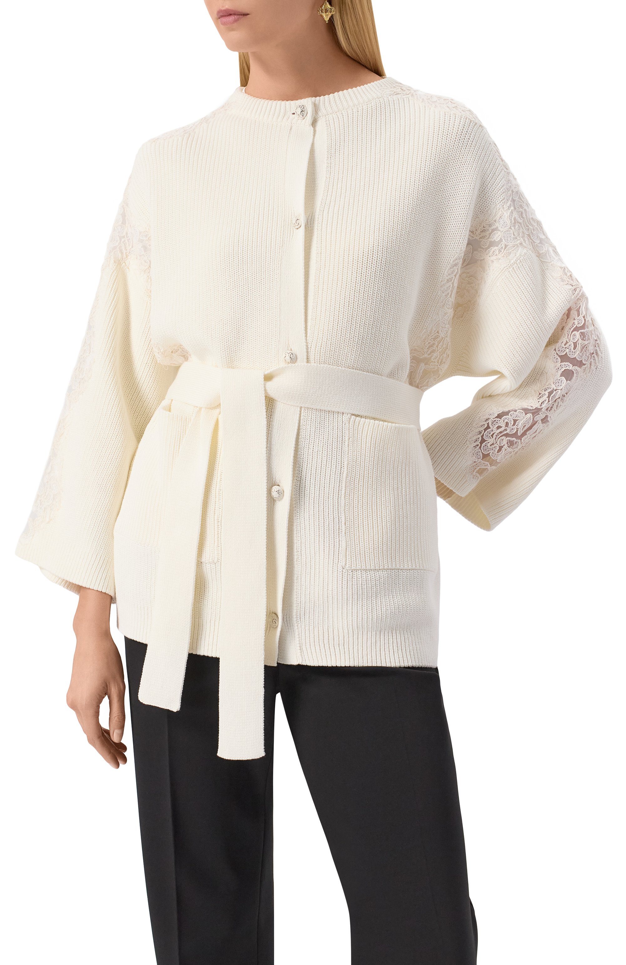 Хлопковый кардиган ELIE SAAB, арт. J0099, фото 3