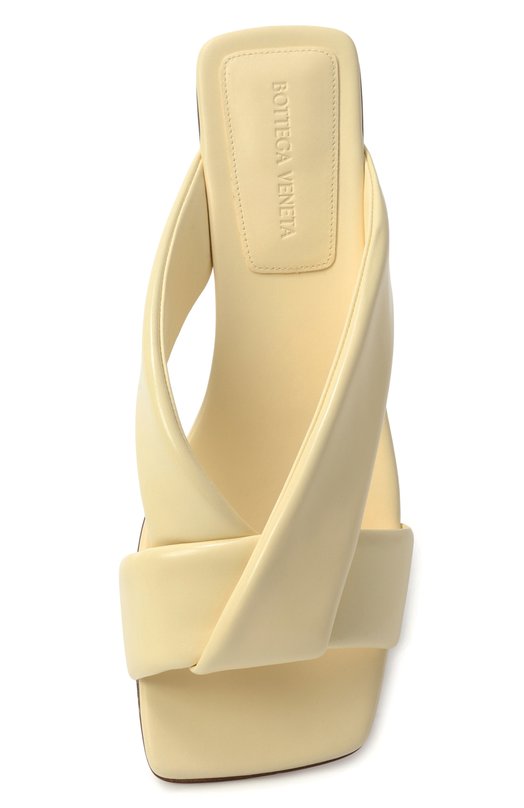 Кожаные шлепанцы Riva Bottega Veneta 827569/V3H90 Жёлтый  827569/V3H90 Фото 6