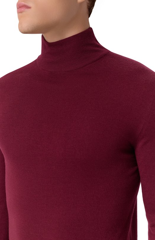 Водолазка из шерсти и кашемира Canali C0002/MK01149 Бордовый  C0002/MK01149 Фото 5