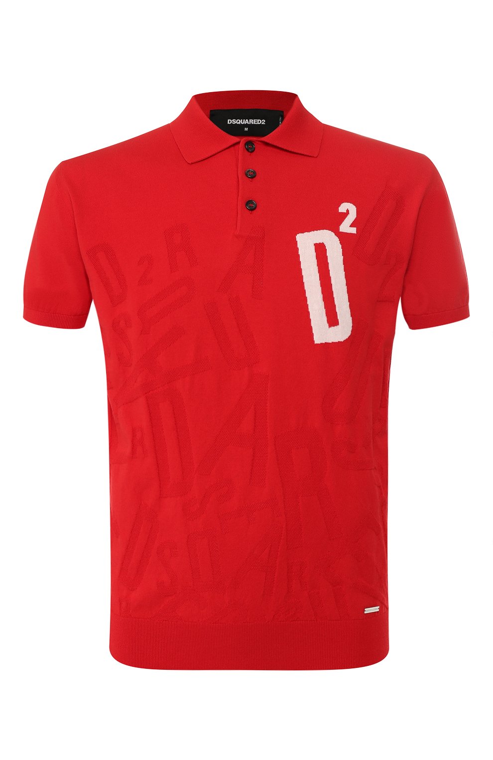 Хлопковое поло DSQUARED2 красного цвета по цене 51200 руб., арт. S71HA0897/S16683, фото 1 Хлопковое поло DSQUARED2, арт. S71HA0897/S16683, фото 1