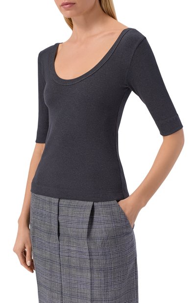 Хлопковая футболка BRUNELLO CUCINELLI, арт. MPTC8FX220, фото 3