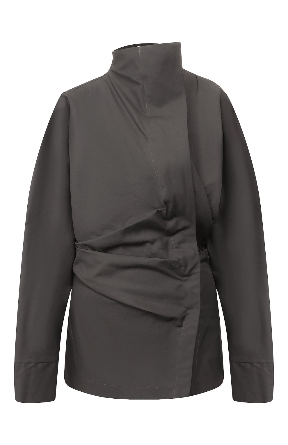 Хлопковая рубашка ACNE STUDIOS темно-серого цвета по цене 52650 руб., арт. AC0173, фото 1 Хлопковая рубашка ACNE STUDIOS, арт. AC0173, фото 1