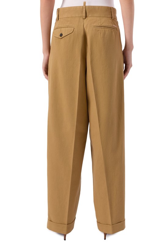 Хлопковые брюки Dsquared2 S75KB0520/D35264 Бежевый  S75KB0520/D35264 Фото 4