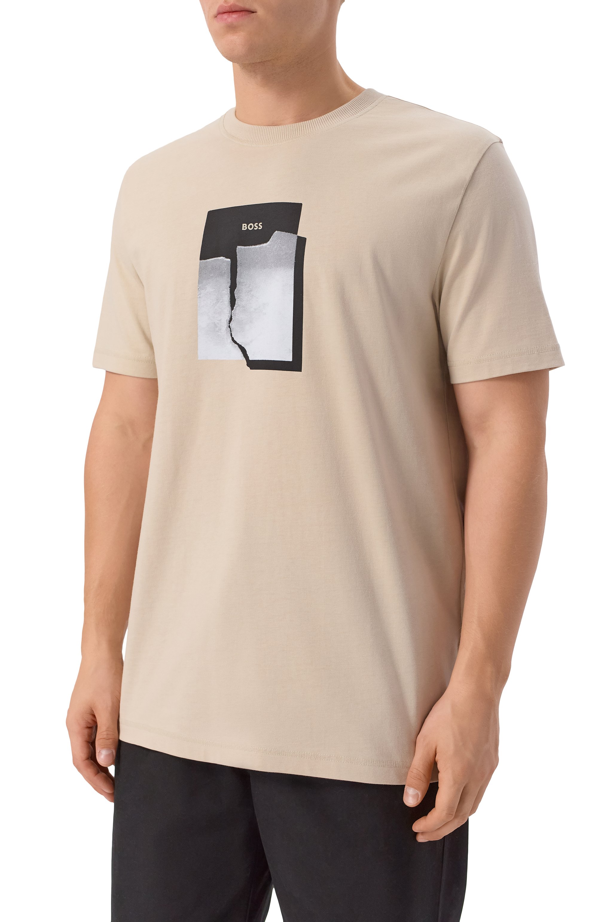Хлопковая футболка BOSS ORANGE, арт. 50554640, фото 3