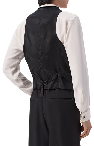 Бархатный жилет GIORGIO ARMANI черного цвета по цене 111000 руб., арт. 0WGGK01T/T0025, фото 4 Бархатный жилет GIORGIO ARMANI, арт. 0WGGK01T/T0025, фото 4