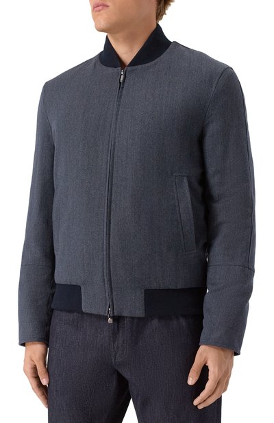 Бомбер из шерсти и хлопка CORNELIANI, арт. 26L512-2618331, фото 3