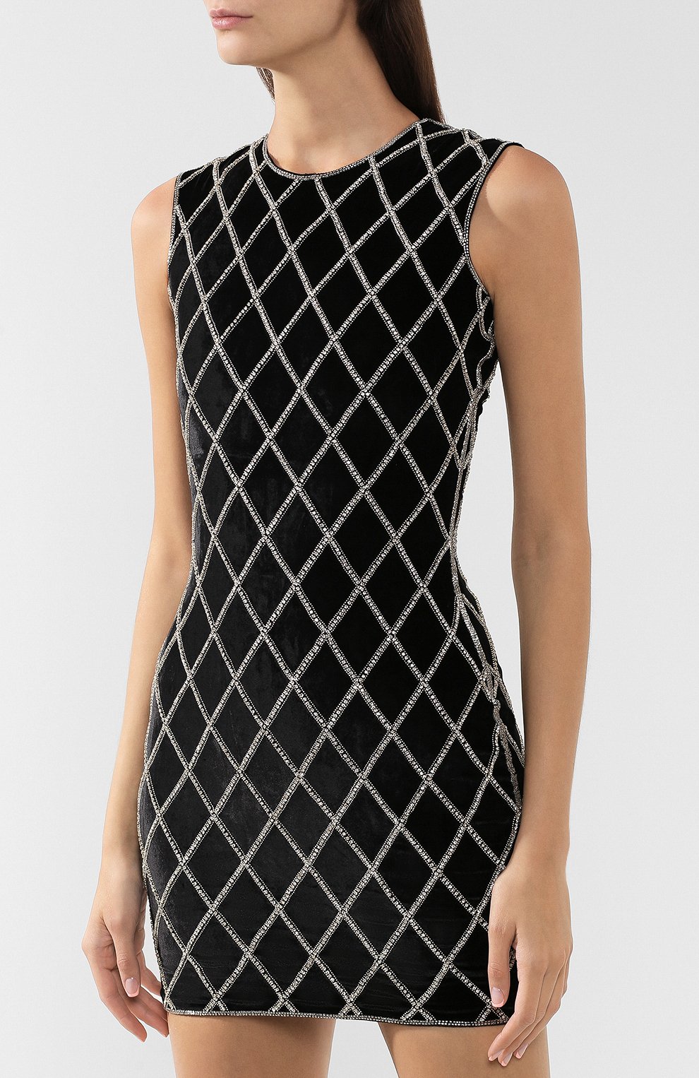 Платье из смеси вискозы и шелка BALMAIN черного цвета по цене 478000 руб., арт. SF16829/P014, фото 3 Платье из смеси вискозы и шелка BALMAIN, арт. SF16829/P014, фото 3