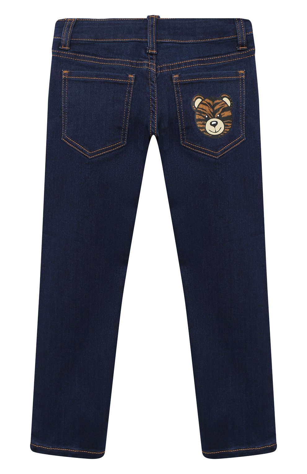 Джинсы MOSCHINO синего цвета по цене 15050 руб., арт. HAP03I/LXE24/4A-8A, фото 2 Джинсы MOSCHINO, арт. HAP03I/LXE24/4A-8A, фото 2