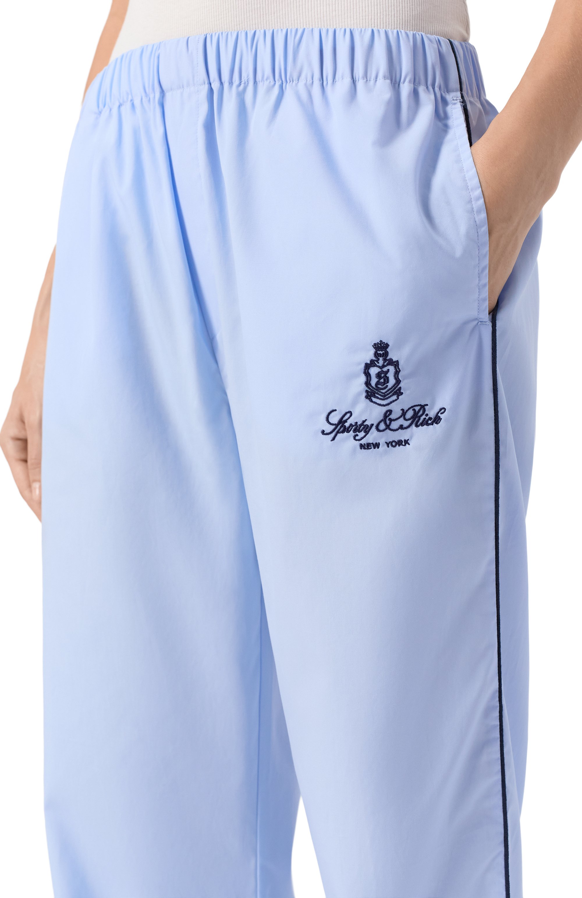 Хлопковые брюки SPORTY AND RICH, арт. PA046602231BL90, фото 5