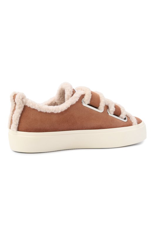 Замшевые кеды Shearling Low Velcro INUIKII 1001.001.0231 Коричневый  1001.001.0231 Фото 5
