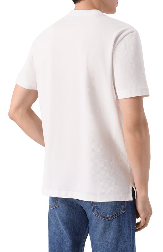 Хлопковая футболка BOSS 50555163 Белый  50555163 Фото 4