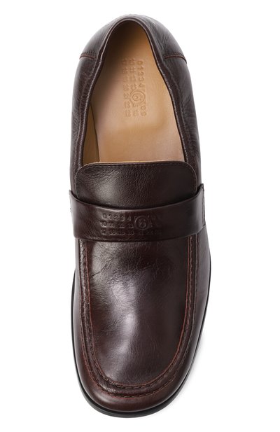 Кожаные лоферы swing-toe MM6, арт. SH3WR0008/P7560, фото 5