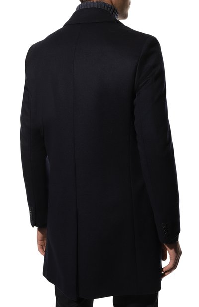 Пальто из шерсти и кашемира HUGO темно-синего цвета по цене 45620 руб., арт. 50476672, фото 4 Пальто из шерсти и кашемира HUGO, арт. 50476672, фото 4