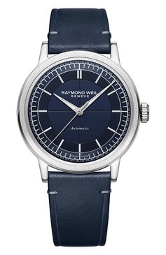 Мужские часы millesime RAYMOND WEIL бесцветного цвета, арт. 2925-STC-50001 | Фото 1 (Механизм: Автомат; Материал корпуса: Сталь; Региональные ограничения белый список (Axapta Mercury): Не проставлено; Нос: Не проставлено; Цвет циферблата: Синий; Ограничения доставки: m-style)