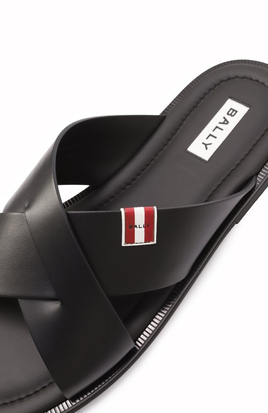 Кожаные шлепанцы Glide Bally MSS04J/VT003 Чёрный  MSS04J/VT003 Фото 7