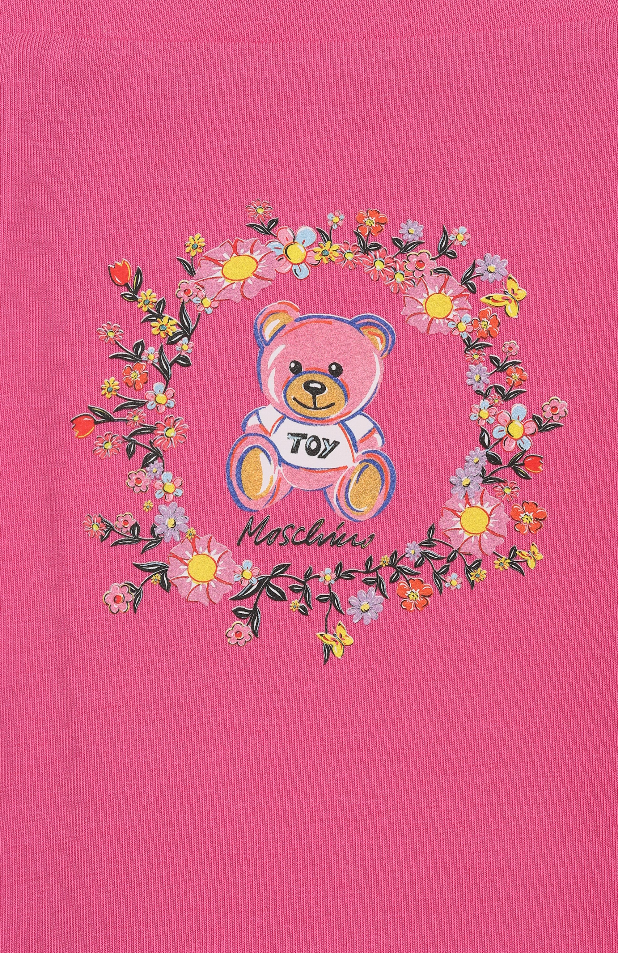 Хлопковые легинсы MOSCHINO фуксия цвета по цене 7280 руб., арт. HFP04X/LBA10/4-8, фото 3 Хлопковые легинсы MOSCHINO, арт. HFP04X/LBA10/4-8, фото 3