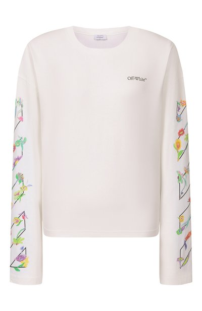 Женская хлопковый лонгслив OFF-WHITE, арт. 0WAB038S26JER001