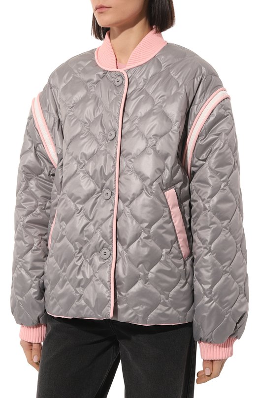 Утепленный бомбер sherpa. Серый, фото 3