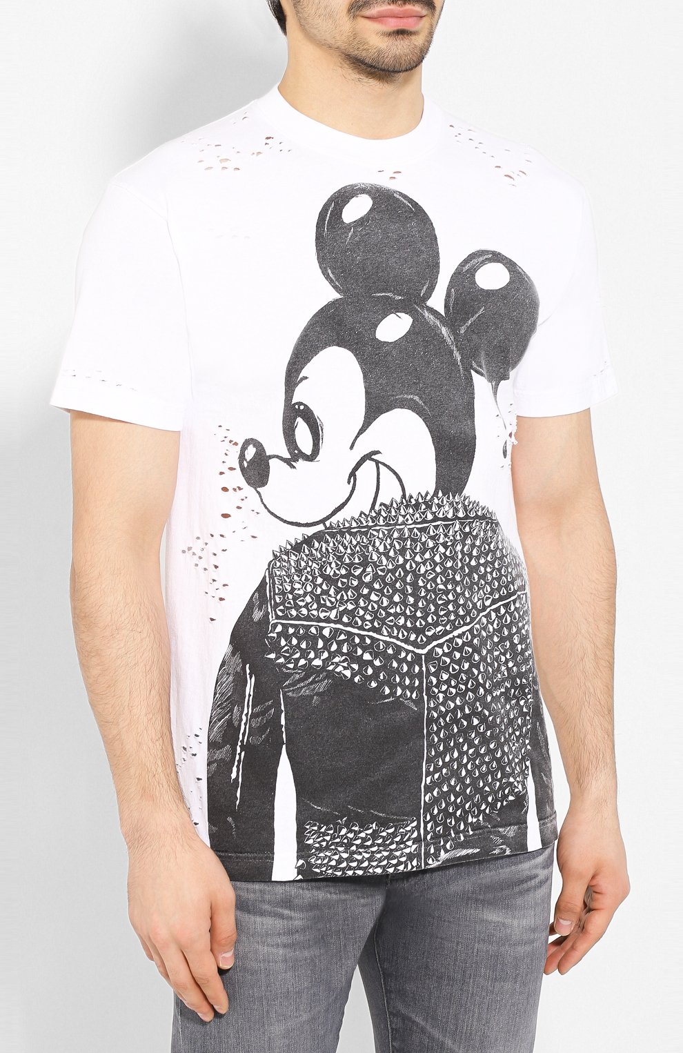 Хлопковая футболка DOMREBEL, арт. MICK/0VERSIZE T-SHIRT/H0LES, фото 3