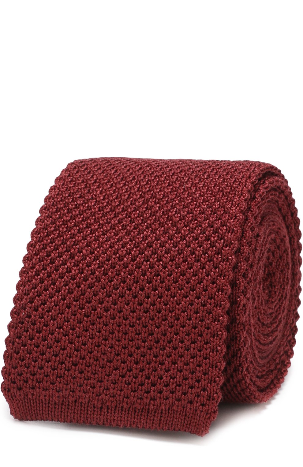 Шелковый вязаный галстук BRIONI бордового цвета по цене 27900 руб., арт. 090B00/0742J, фото 1 Шелковый вязаный галстук BRIONI, арт. 090B00/0742J, фото 1