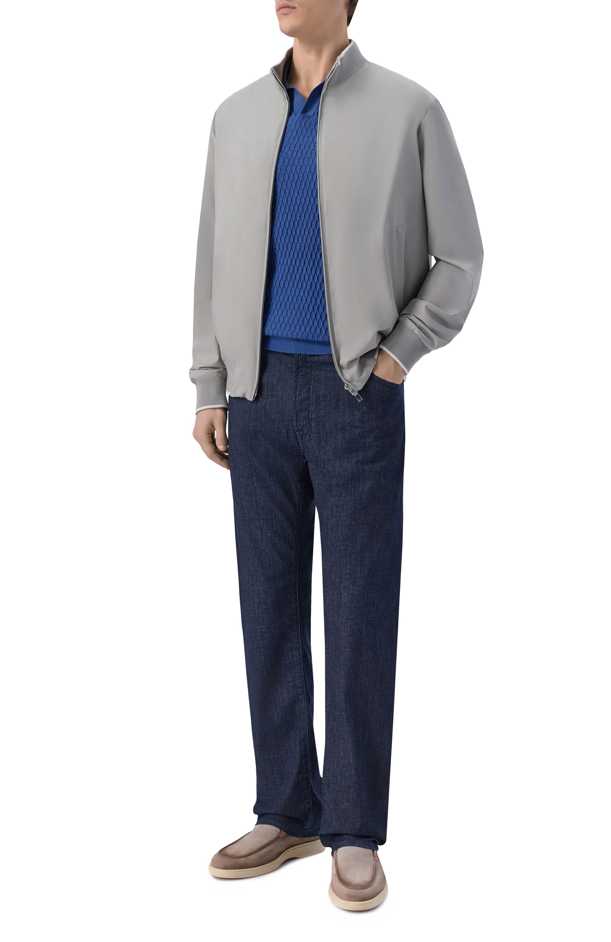 Поло из хлопка и шелка ANDREA CAMPAGNA, арт. SU26ST210-03/FST26, фото 2