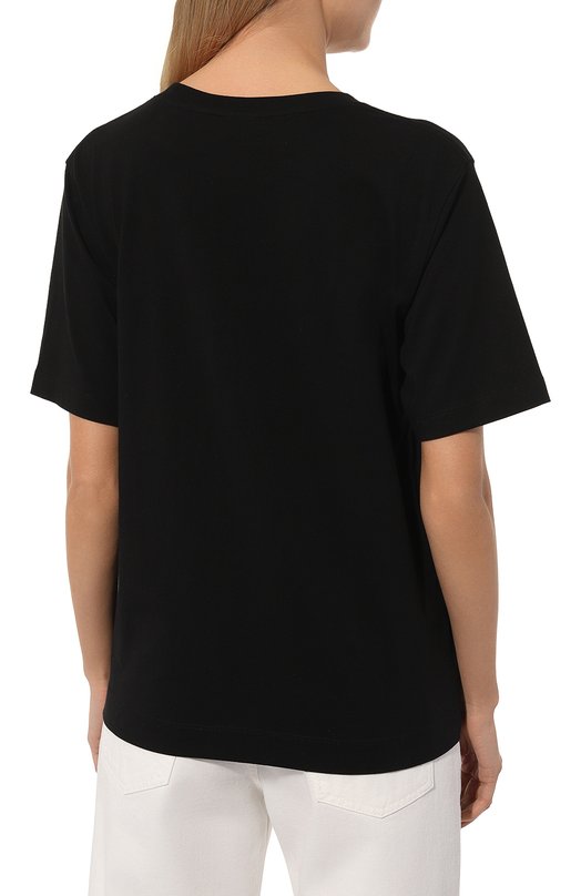 Хлопковая футболка Dries Van Noten 011101-8600 Чёрный  011101-8600 Фото 4