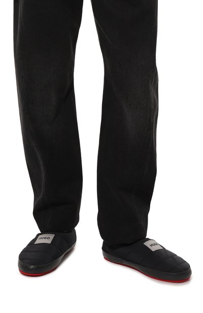 Текстильные слиперы HUGO синего цвета по цене 9720 руб., арт. 50487666, фото 3 Текстильные слиперы HUGO, арт. 50487666, фото 3