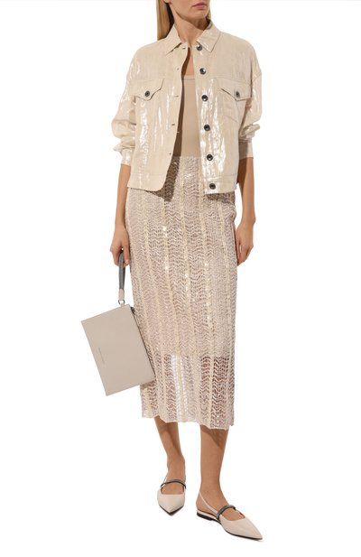 Юбка с отделкой пайетками BRUNELLO CUCINELLI, арт. MP156G3629, фото 2