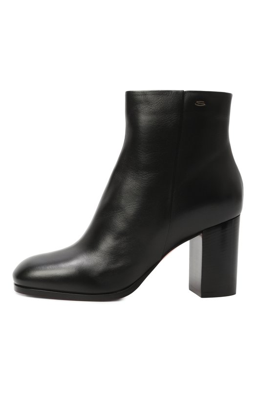 Кожаные ботильоны Santoni WTNG71742HI3HDYL Чёрный  WTNG71742HI3HDYL Фото 4