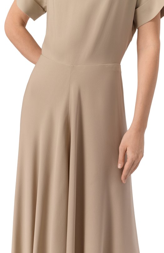Шелковое платье Giorgio Armani GW001318/TE10814 Бежевый  GW001318/TE10814 Фото 5
