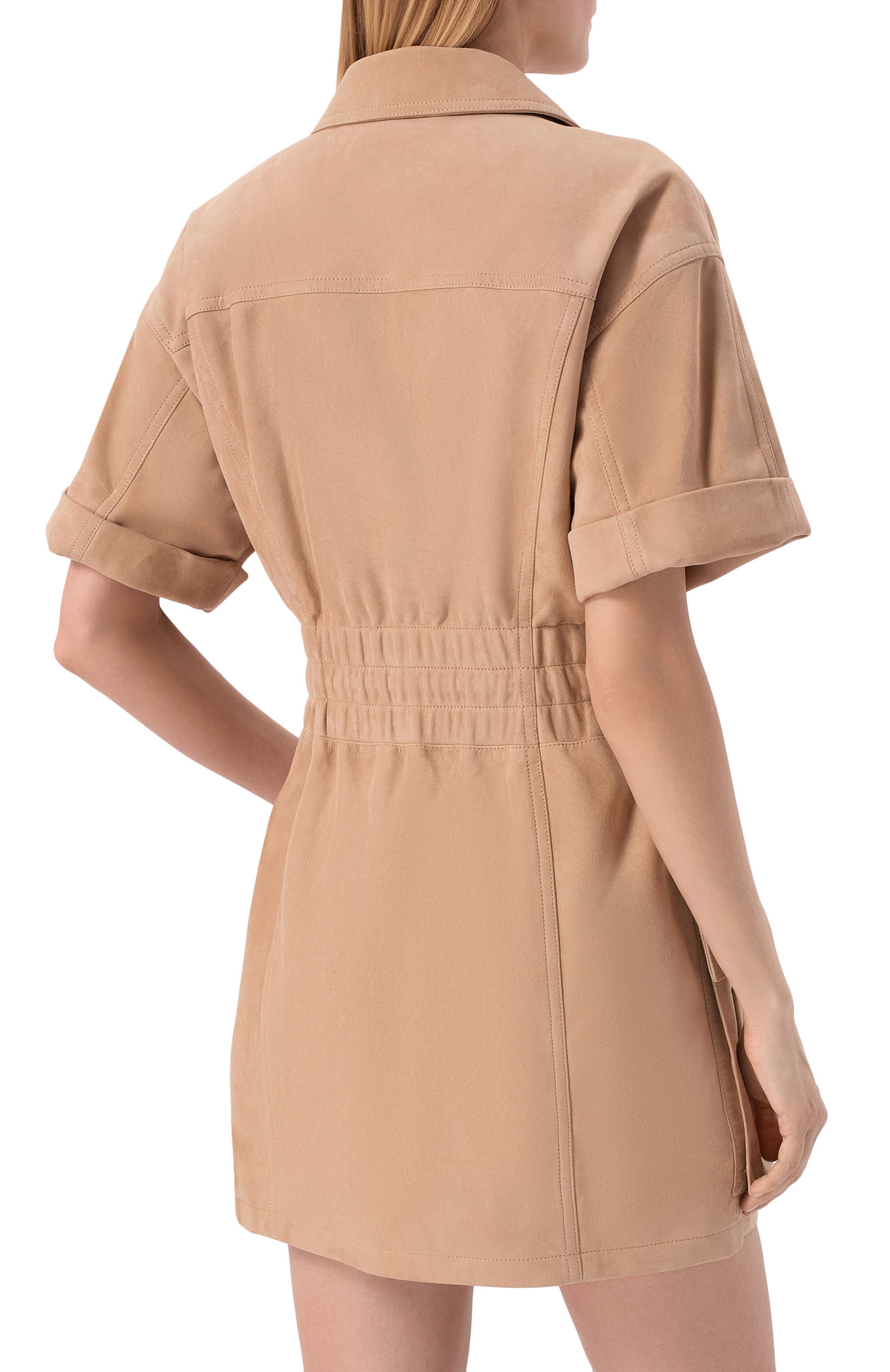 Замшевое платье BALMAIN, арт. GF0R7482/LB12, фото 3