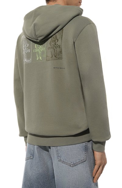 Хлопковое худи C.P. COMPANY хаки цвета по цене 30800 руб., арт. 16CMSS305A006312G, фото 4 Хлопковое худи C.P. COMPANY, арт. 16CMSS305A006312G, фото 4