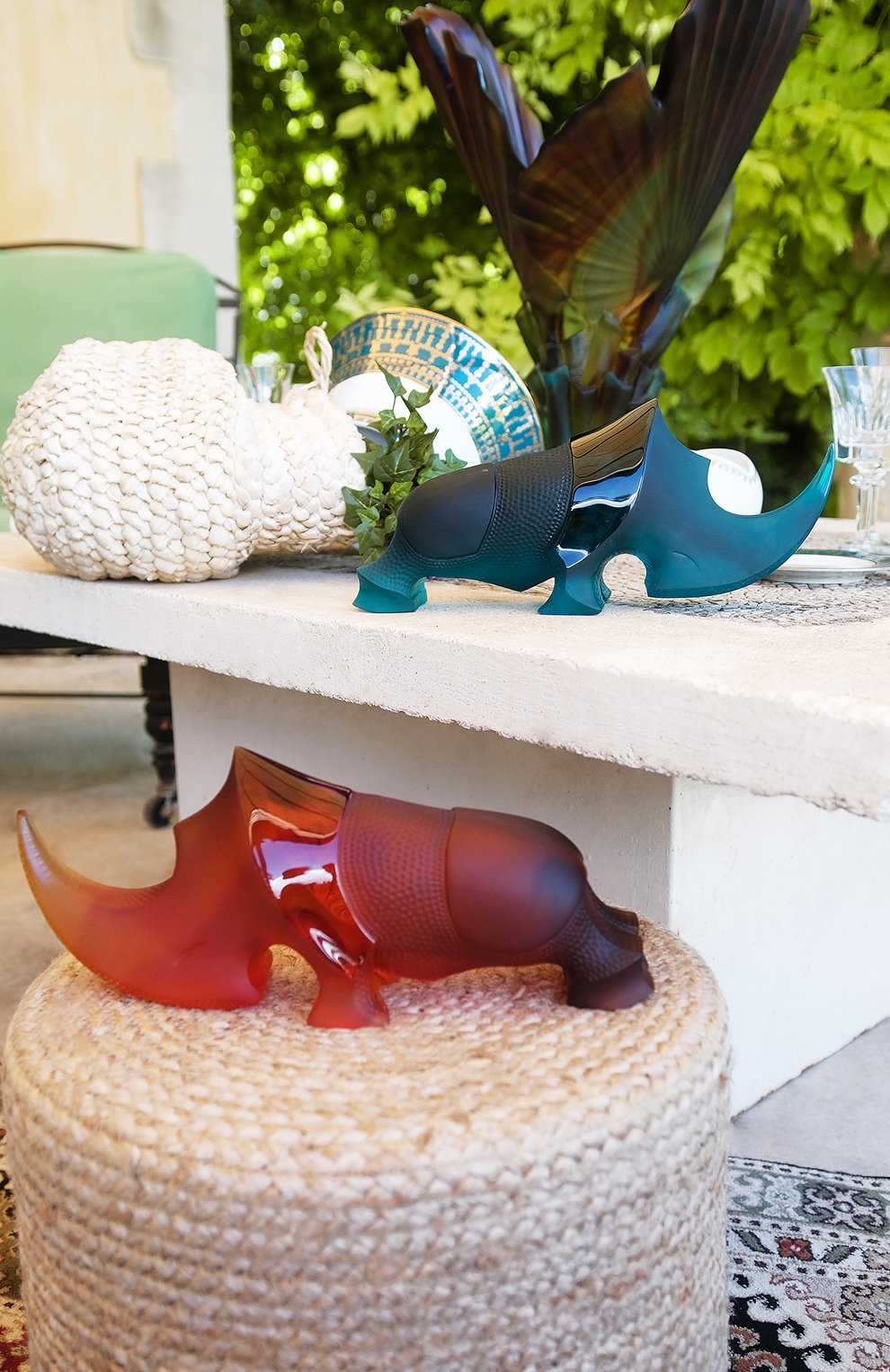 Скульптура носорог DAUM оранжевого цвета по цене 982000 руб., арт. 05775-1, фото 2 Скульптура носорог DAUM, арт. 05775-1, фото 2