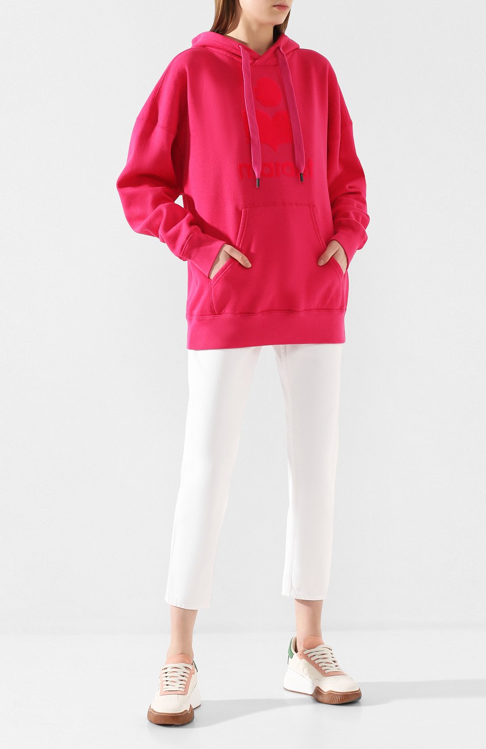 Хлопковое худи ISABEL MARANT ETOILE розового цвета по цене 22350 руб., арт. SW0031-20P035E/MANSEL, фото 2 Хлопковое худи ISABEL MARANT ETOILE, арт. SW0031-20P035E/MANSEL, фото 2