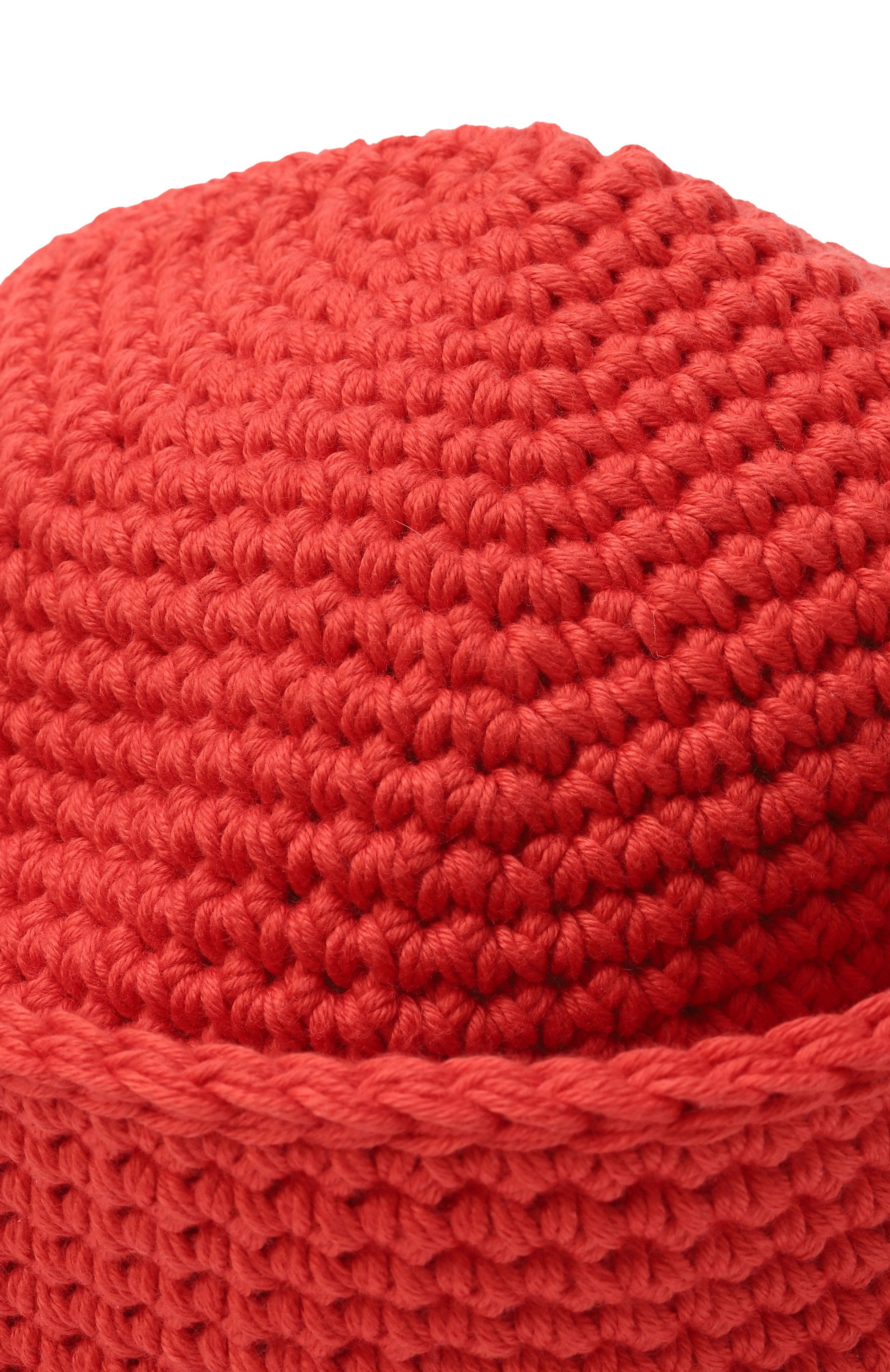 Хлопковая шапка A.T.T. красного цвета по цене 8980 руб., арт. Т2035/71, фото 4 Хлопковая шапка A.T.T., арт. Т2035/71, фото 4