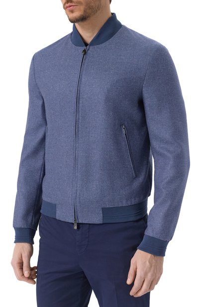 Бомбер из шелка и шерсти CORNELIANI, арт. 25L588-2518264, фото 3