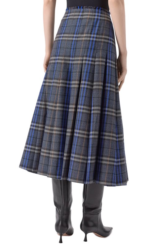 Шерстяная юбка Burberry 8110429 Синий  8110429 Фото 4