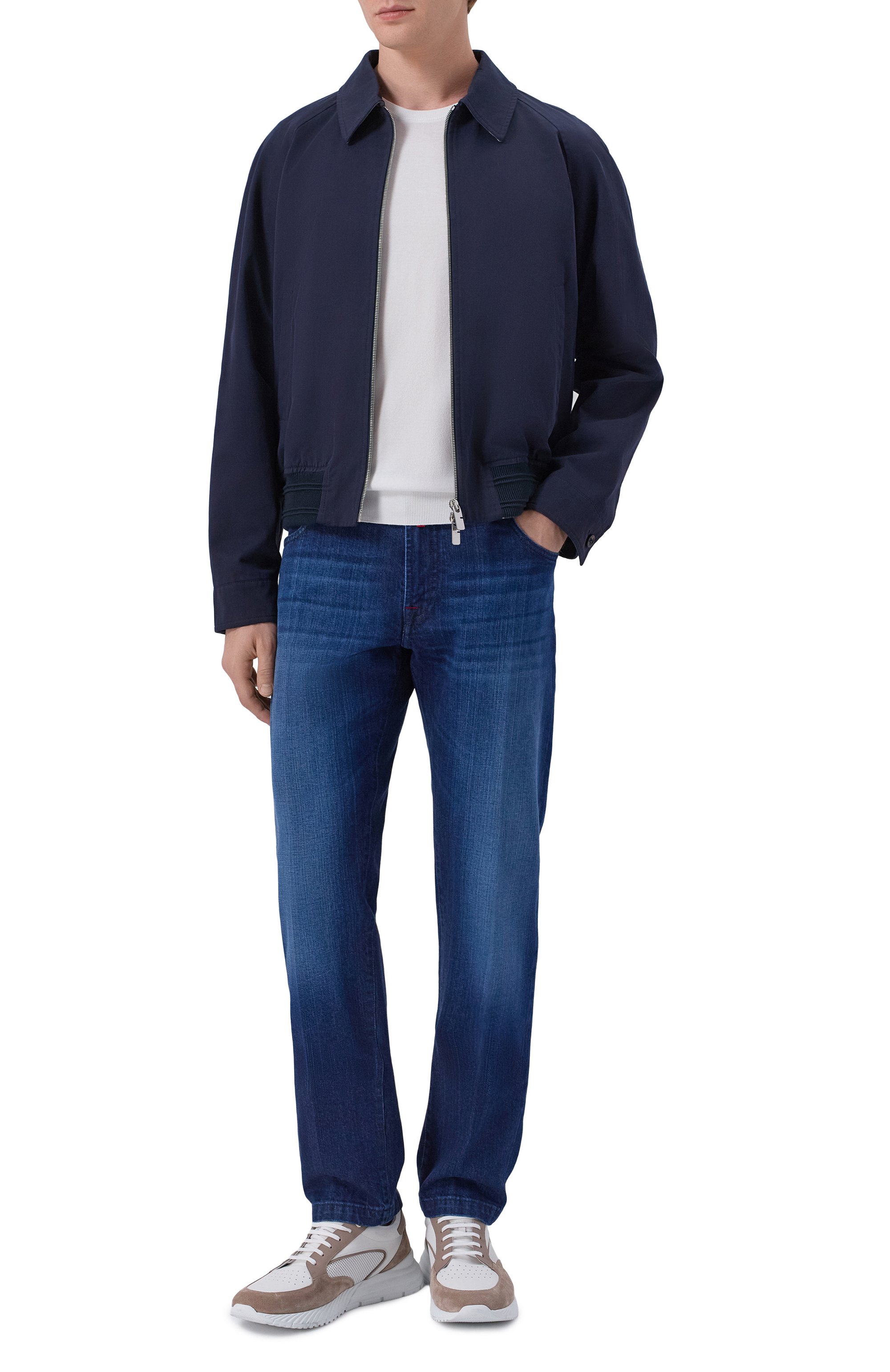 Хлопковый джемпер ANDREA CAMPAGNA белого цвета по цене 28500 руб., арт. M5426-8055, фото 2 Хлопковый джемпер ANDREA CAMPAGNA, арт. M5426-8055, фото 2