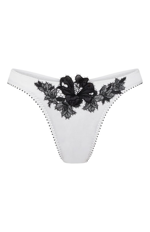 Шелковые трусы-стринги Penelopi Agent Provocateur AP12681111001 Чёрно-белый AP12681111001
