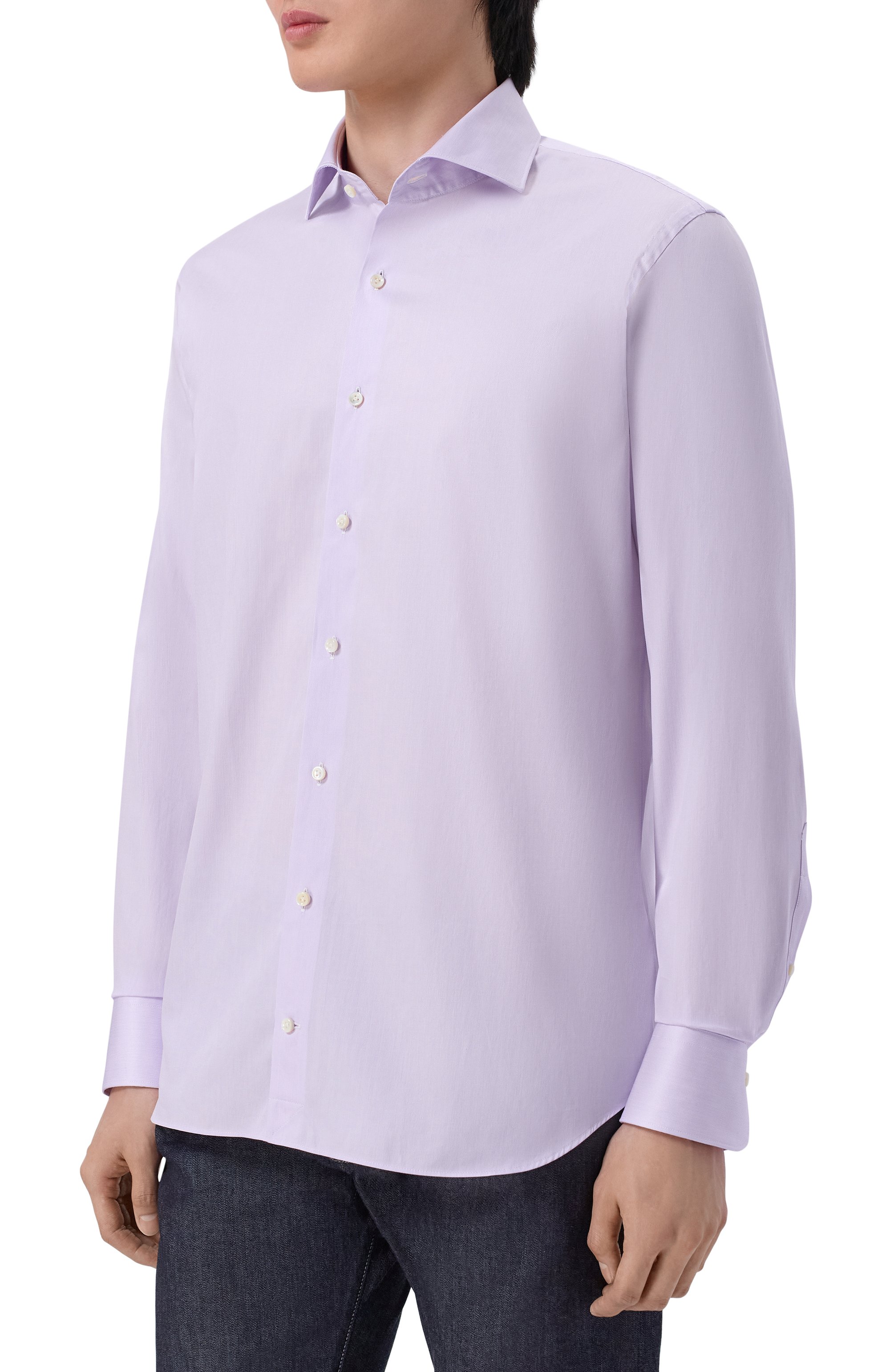 Хлопковая сорочка VAN LAACK сиреневого цвета по цене 34950 руб., арт. VL-MIVARA-SF/161183, фото 3 Хлопковая сорочка VAN LAACK, арт. VL-MIVARA-SF/161183, фото 3