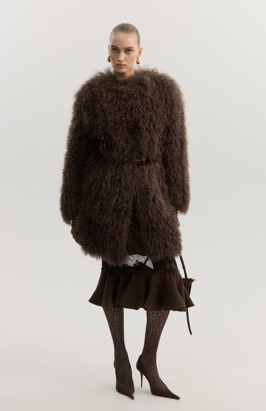 Текстильные туфли Thierry 95 Saint Laurent 853179/AAE9M Коричневый  853179/AAE9M Фото 7