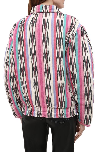 Хлопковая куртка ISABEL MARANT ETOILE разноцветного цвета по цене 55800 руб., арт. VE1525-21P010E/IAUSTEY, фото 4 Хлопковая куртка ISABEL MARANT ETOILE, арт. VE1525-21P010E/IAUSTEY, фото 4