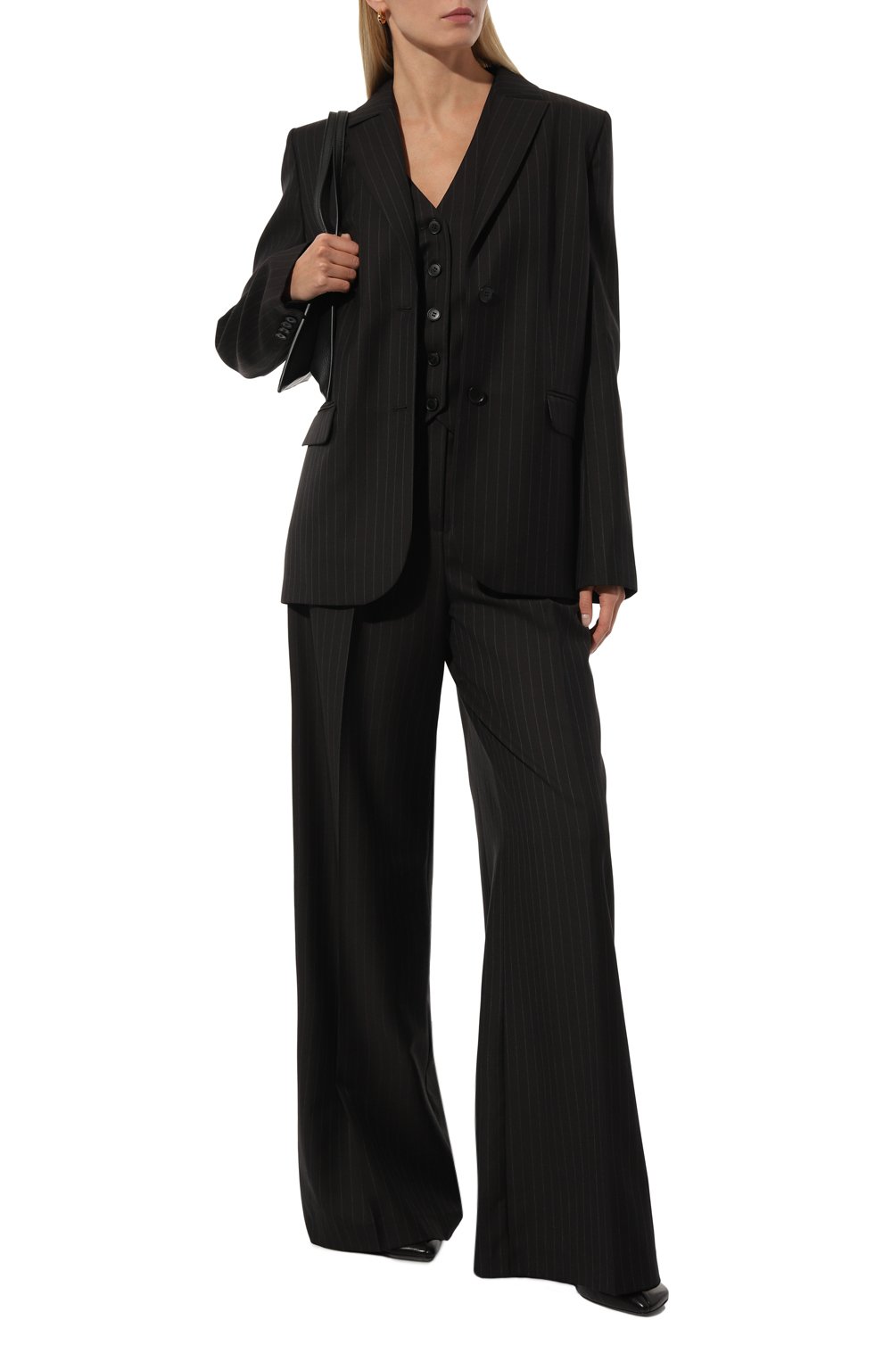 Шерстяной жакет LESYANEBO темно-синего цвета по цене 68400 руб., арт. FW23/H-424/Dr, фото 2 Шерстяной жакет LESYANEBO, арт. FW23/H-424/Dr, фото 2