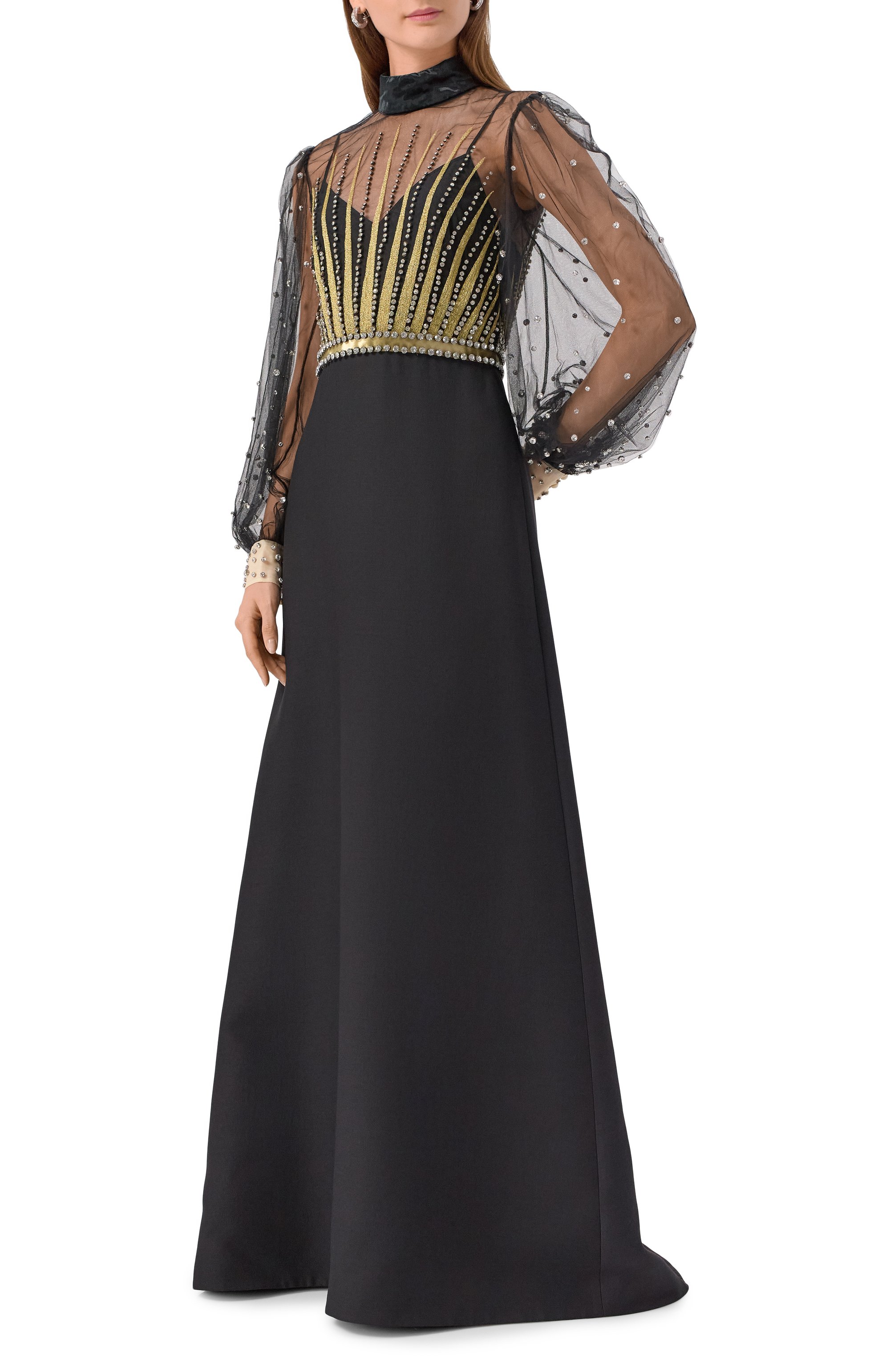 Платье с отделкой стразами VALENTINO, арт. 7B3VDLN5/1CF, фото 3